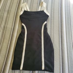 Ruby Rox Black and White Bodycon Mini Dress